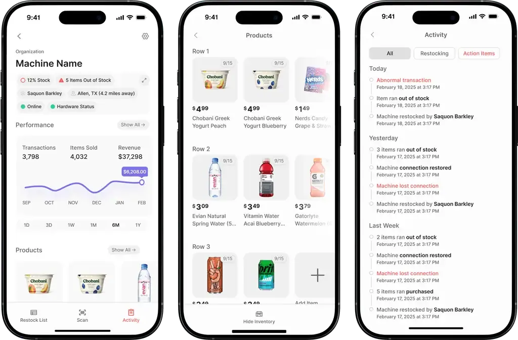 Vendera management app